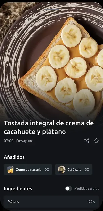 Receta en la APP Bonilla Nutrición